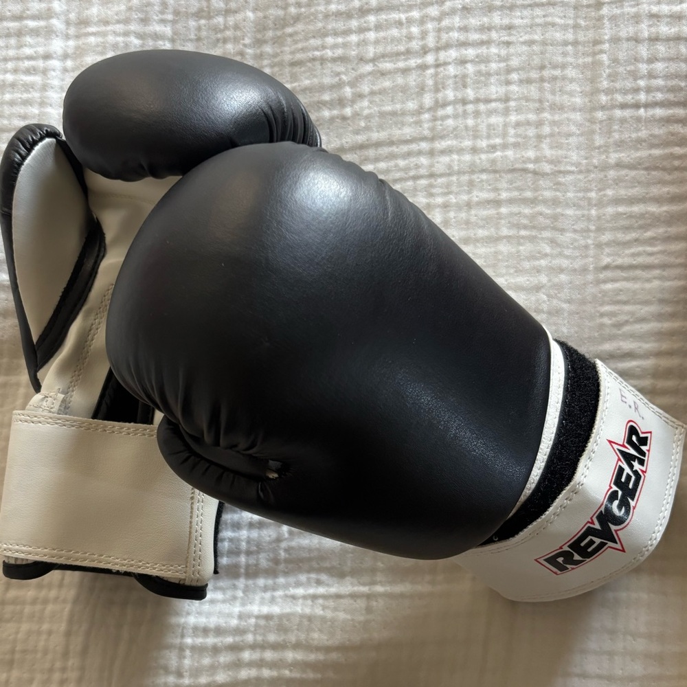 Black and White Kids Boxing Gloves